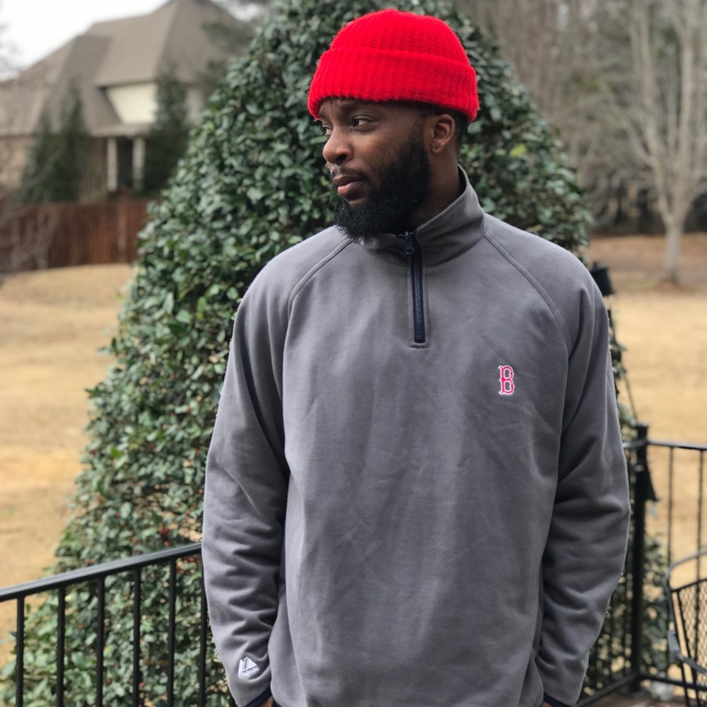 Reversible majestic Boston Red Sox’s half zip